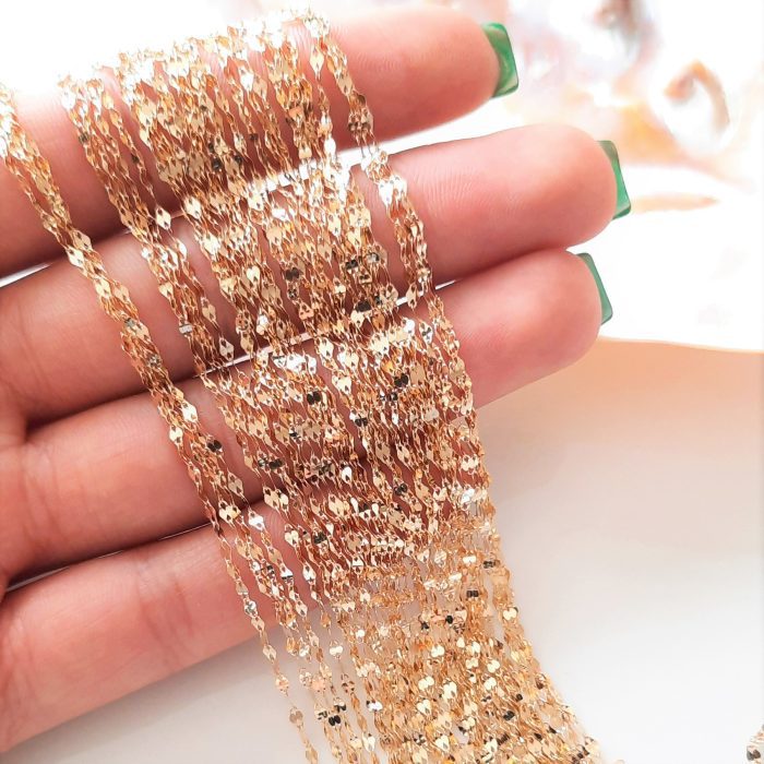 زنجیر پولکی طلا - Image 3