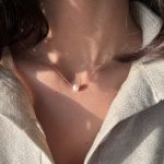 گردنبند طلا تک مروارید پرورشی