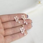 نیمست طلا پروانه مرواریدی - Image 3