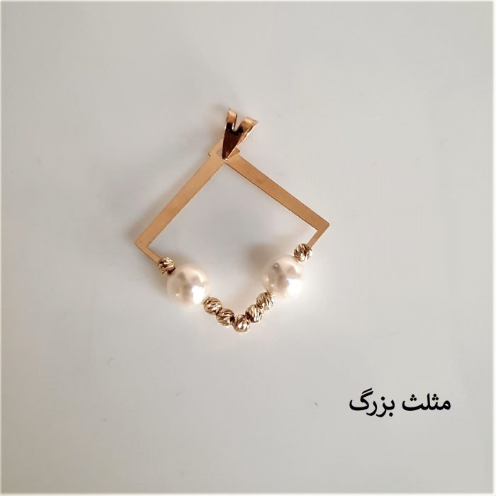 پلاک طلا مروارید البرنادو مربع - Image 3