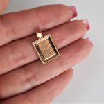 پلاک طلا وان یکاد چهارقل مستطیل - Image 3