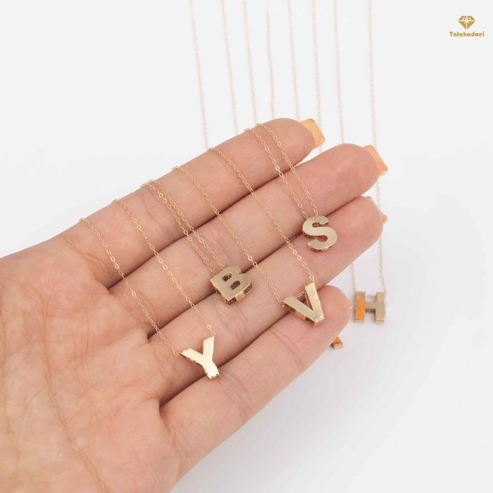 گردنبند طلا حروف سه بعدی انگلیسی - Image 2