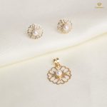 نیمست طلا گل مرواریدی