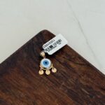 پلاک طلا چشم نظر گرد پولکی