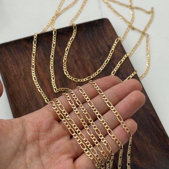 زنجیر طلا فیگارو 4 میل - Image 2