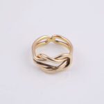 انگشتر طلا گره تخت