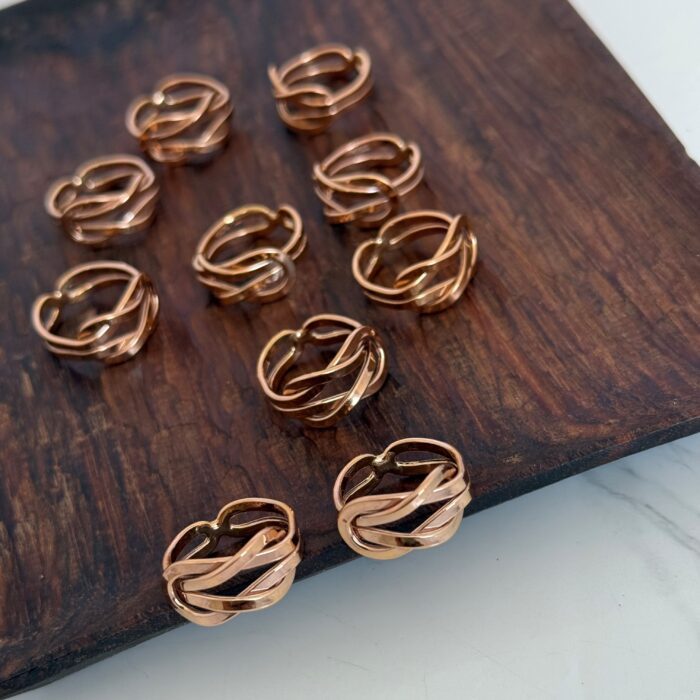 انگشتر طلا گره تخت - Image 4