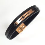 دستبند چرم و طلا کد 487