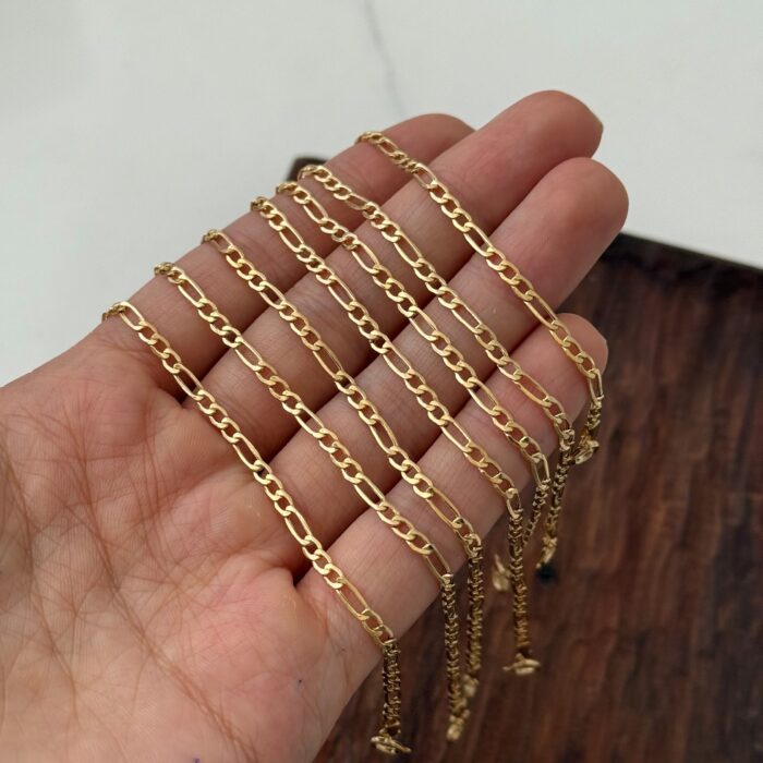 دستبند طلا فیگارو 4 میل - Image 2