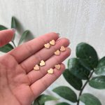 گوشواره میخی قلب سه بعدی