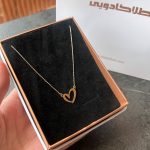 گردنبند لیزری طلا قلب فانتزی