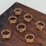 انگشتر طلا گره تخت - Image 2