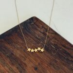 گردنبند لیزری طلا پنج ستاره