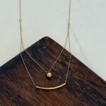 گردنبند دو رج گوی و مفتول