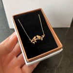 گردنبند طلا دو پرنده کد 2050