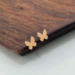 گوشواره میخی پروانه لیزری