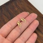 گوشواره میخی طلا هندسی - Image 2