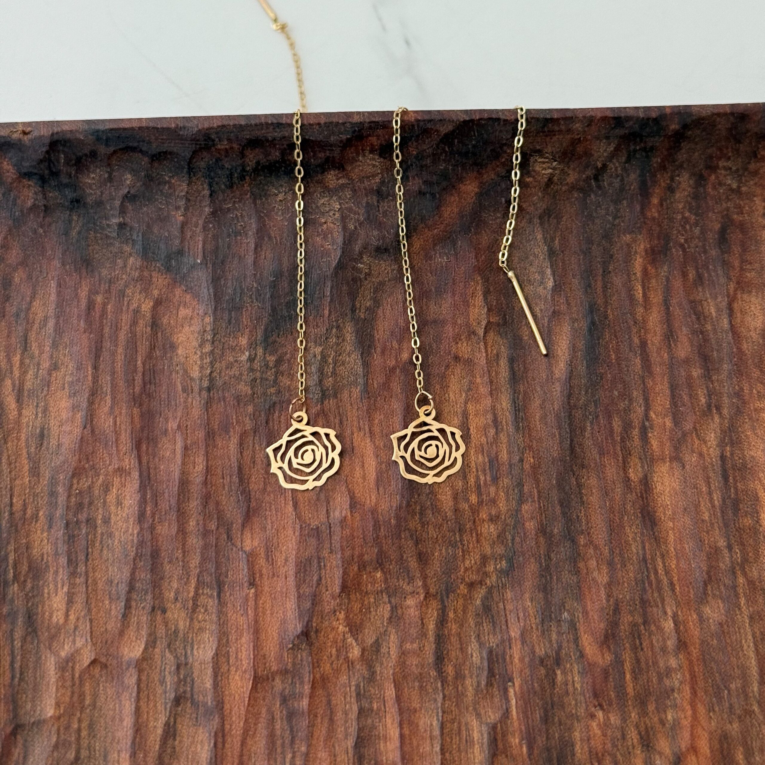 IMG_5818 گوشواره بخیه ای گل رز - Image 1