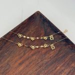 دستبند طلا قلب و تدی