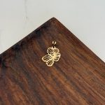 پلاک طلا گل