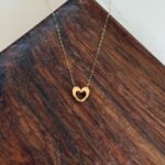 گردنبند سه بعدی قلب تو خالی سوپر