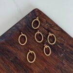 پلاک طلا هندسی بیضی تراش