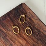 پلاک طلا هندسی بیضی