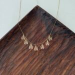 گردنبند طلا سکه ای برگ بزرگ کد 823