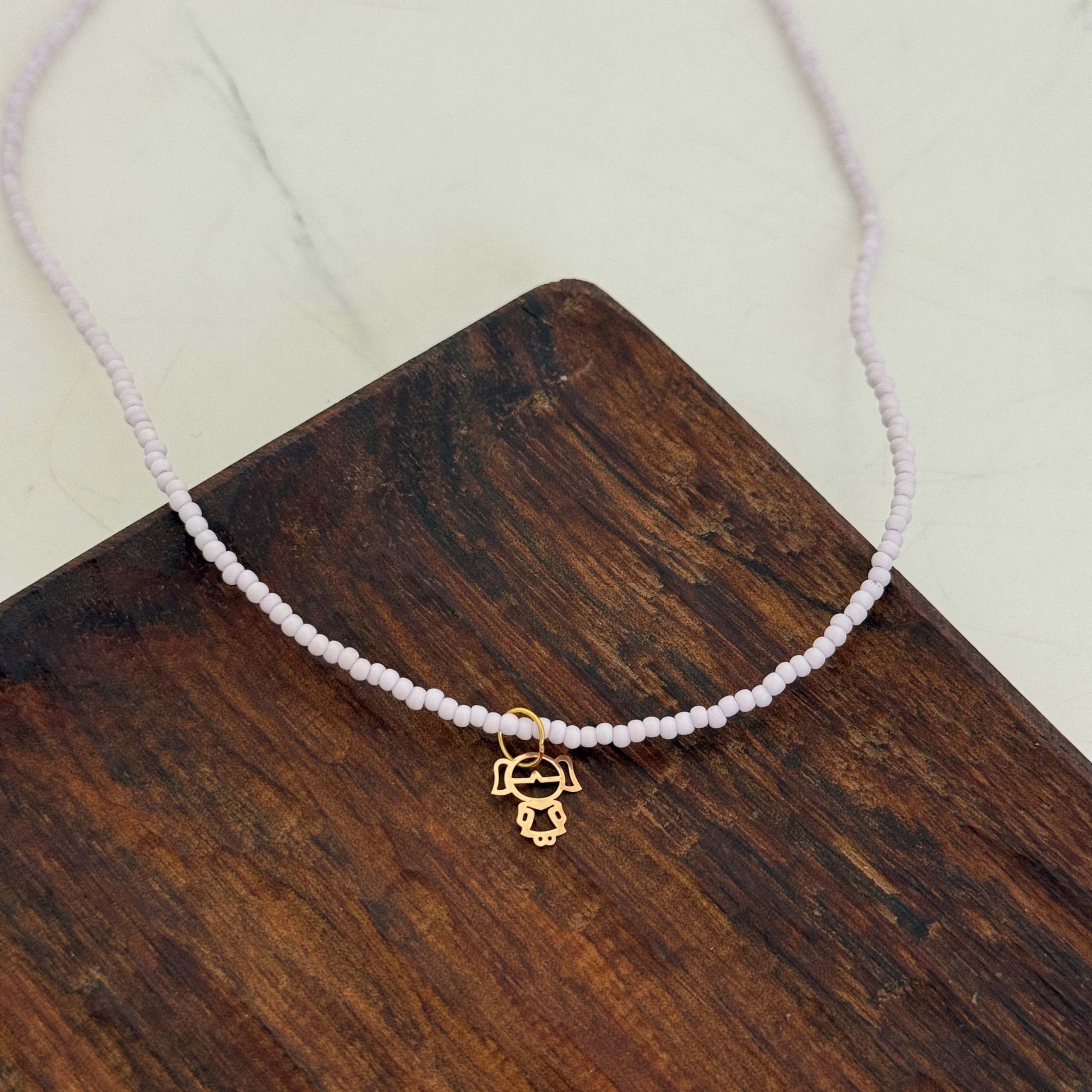 IMG_0152 گردنبند سنگی فانتزی طرح دختر - Image 1