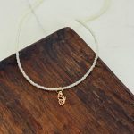 گردنبند سنگی فانتزی طرح پروانه