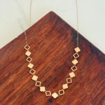 گردنبند آیینه ای نیمه طرح گل کد 700