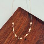 گردنبند لوکس آیینه ای بیضی