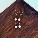 گوشواره عصایی مروارید شل