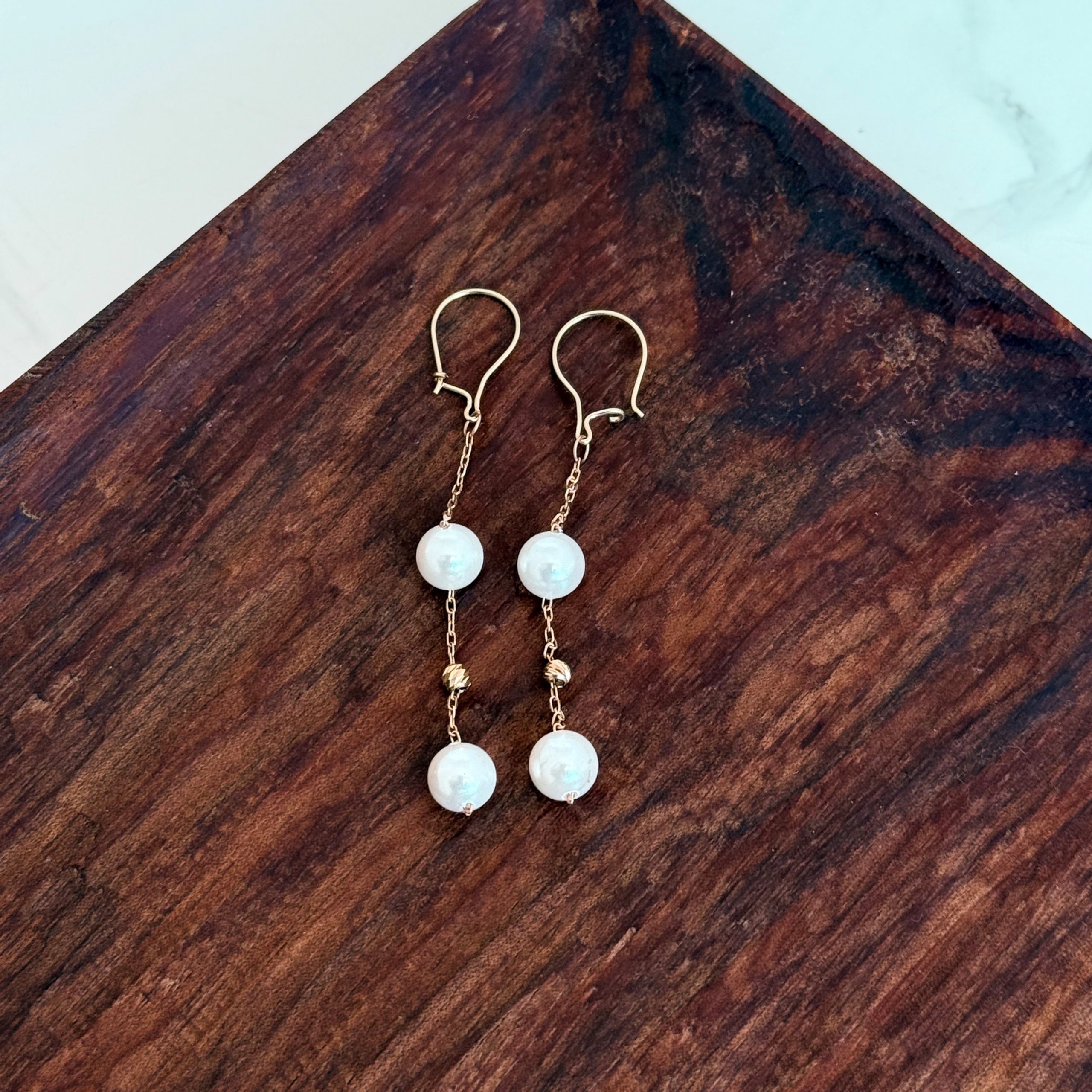 IMG_1642 گوشواره عصایی مروارید شل - Image 1