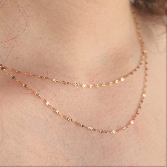 زنجیر پولکی طلا - Image 2