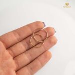 گوشواره طلا حلقه ای 2 سانت - Image 2