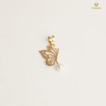 پلاک طلا پروانه مرواریدی - Image 2