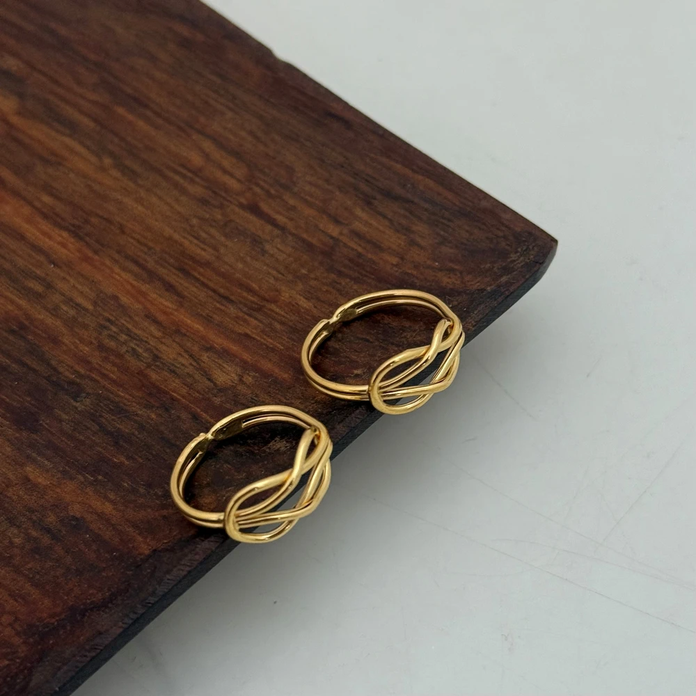 IMG_3742 (Copy) انگشتر طلا گره مفتولی - Image 1