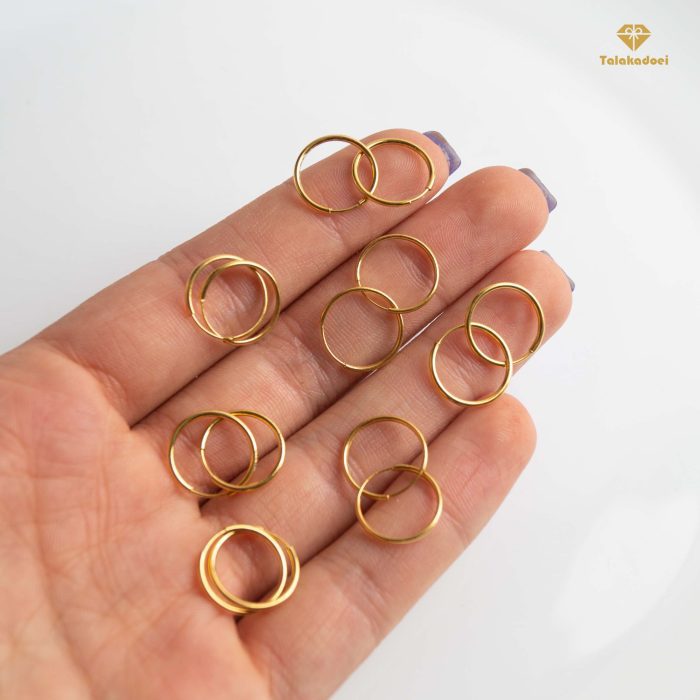 گوشواره طلا حلقه ای - Image 2