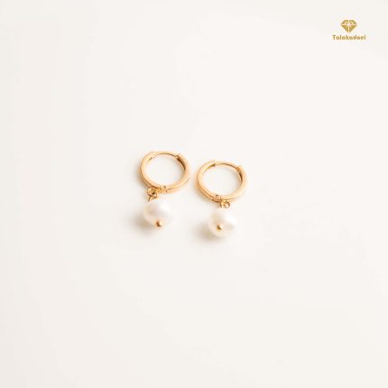 گوشواره حلقه ای مروارید پرورشی