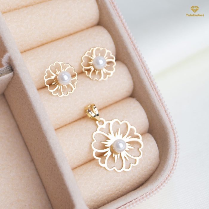 نیمست طلا گل مرواریدی 03 - Image 2