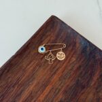 سنجاق طلا چشم نظر وان یکاد طرح فرشته