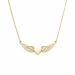 گردنبند طلا قلب و بال