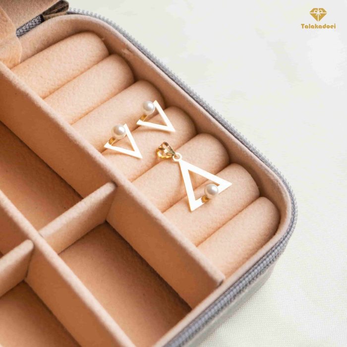 نیمست طلا مثلث مرواریدی - Image 2