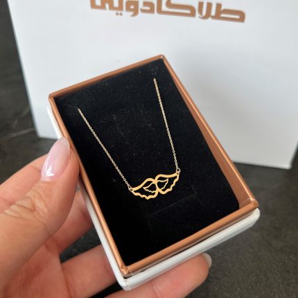 گردنبند طلا متصل دو بال