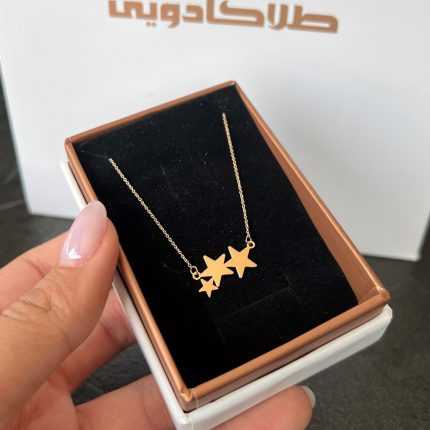 گردنبند متصل طلا سه ستاره