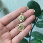 پلاک طلا وان یکاد چهارقل دایره