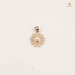 پلاک طلا گل مرواریدی کد 110