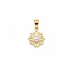 پلاک طلا گل مرواریدی کد 110