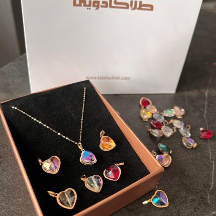 گردنبند سواروسکی قلب کادویی